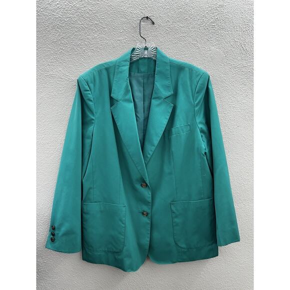 Unbranded Womens Blazer Size Unknown Green Two Button Up - Picture 1 of 10